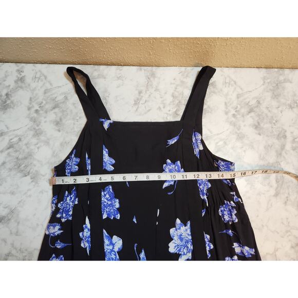 Made For Impulse Women's Black Sleeveless Floral‎ Rayon Maxi Dress Size L NWT - Picture 4 of 5